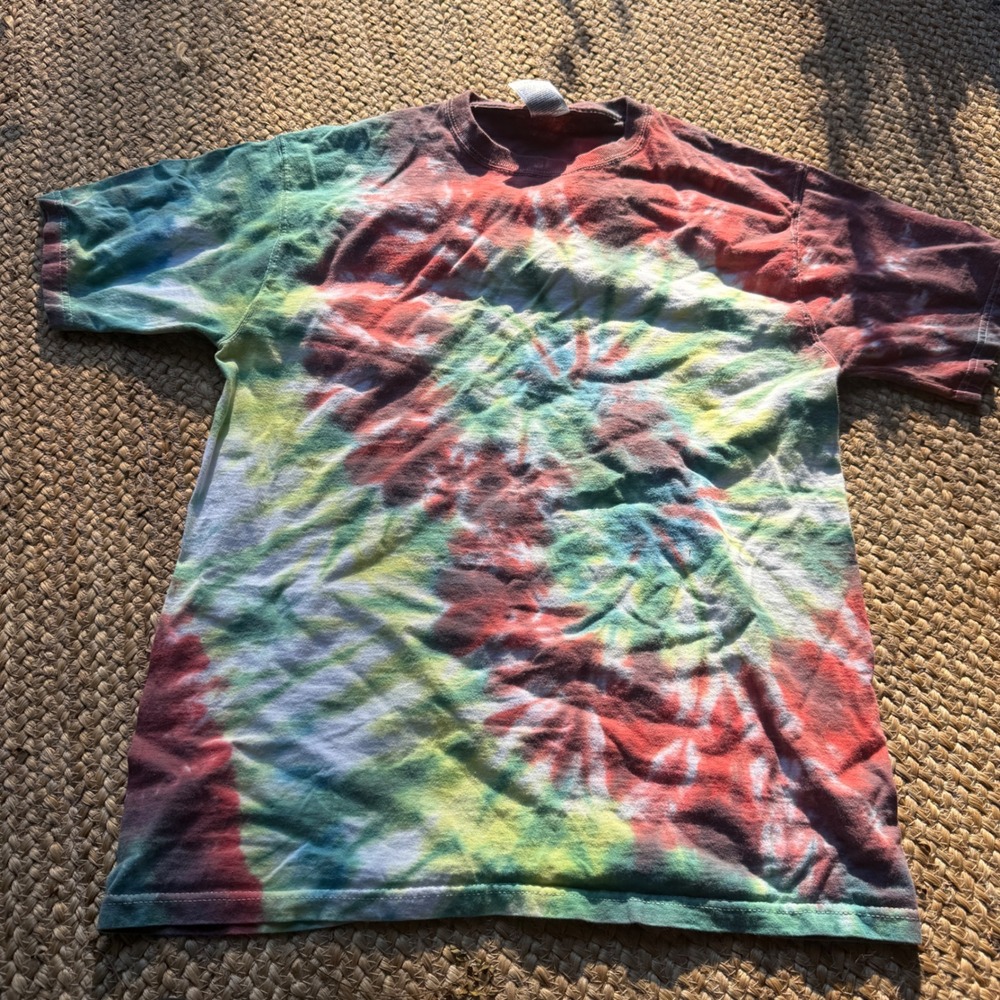 Tie Dye T-Shirt Mens Medium Multicolor Spiral Cotton Psychedelic Festival Rock